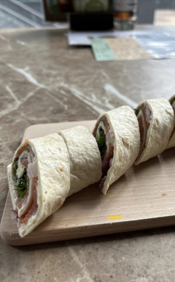 Mini wrap gerookte zalm